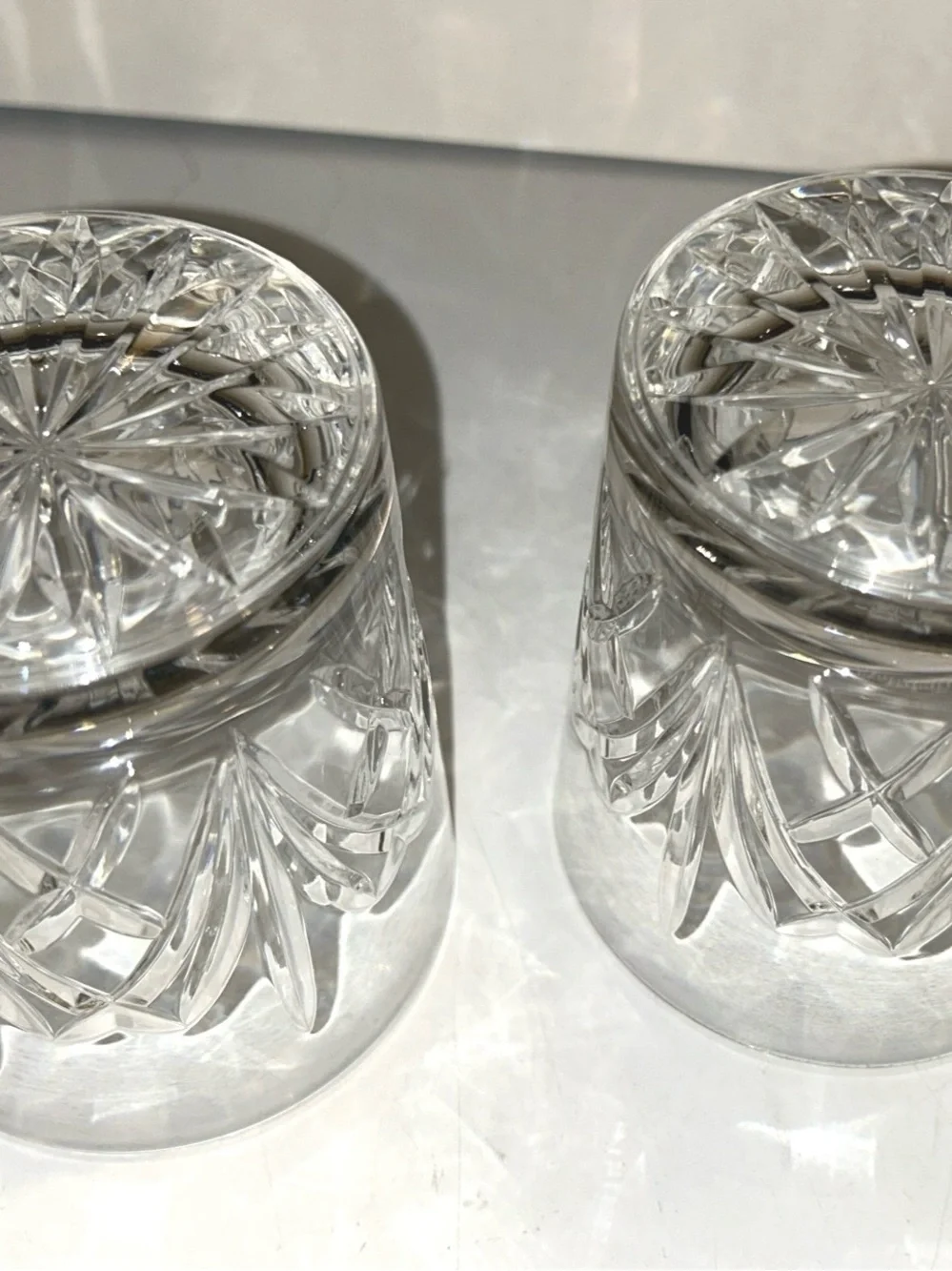 2 Waterford Marquis Brookside 3 5/8” Straight Side Double Old Fashioned Tumblers